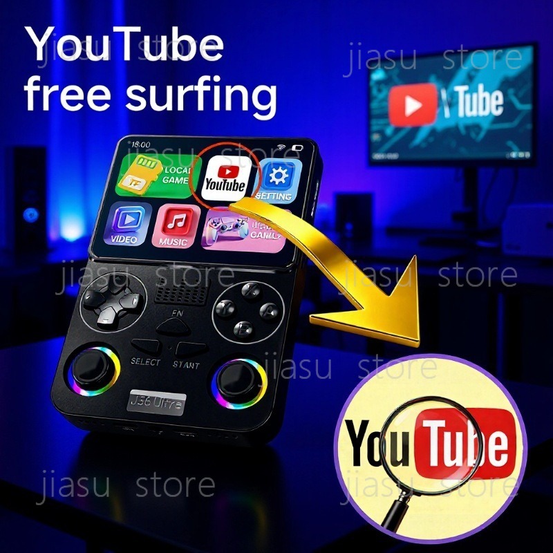 Gaming Console Youtube - جهاز ألعاب محمول J36 Ultra بنظام