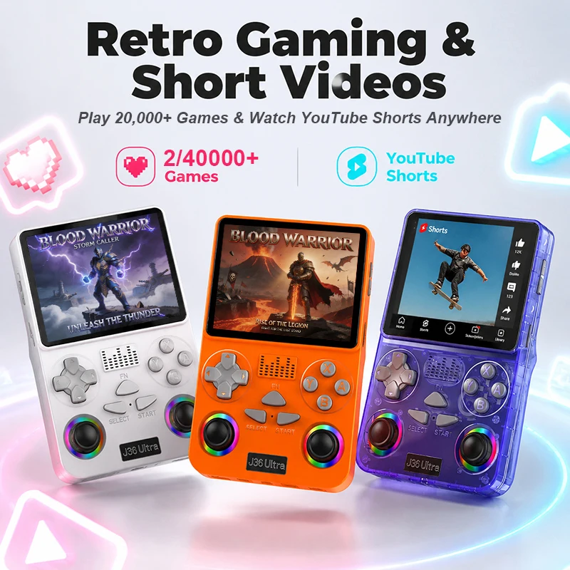 Gaming Console Youtube - جهاز ألعاب محمول جديد J36 Ultra