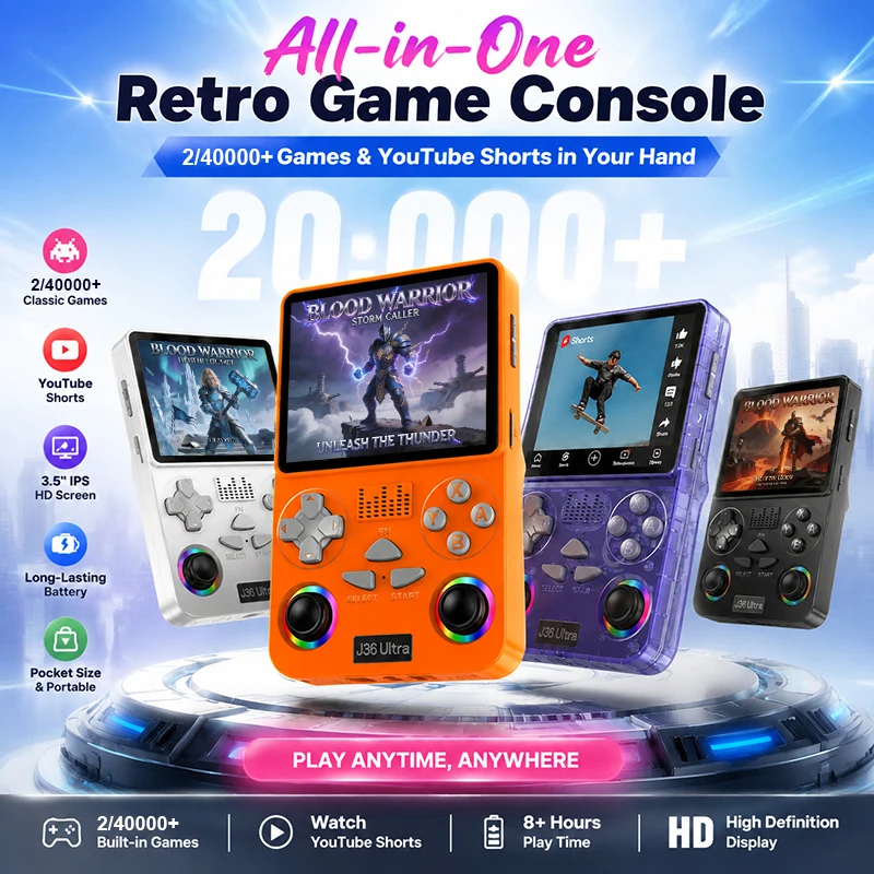 Gaming Console Youtube - جهاز ألعاب محمول J36 Ultra مدمج