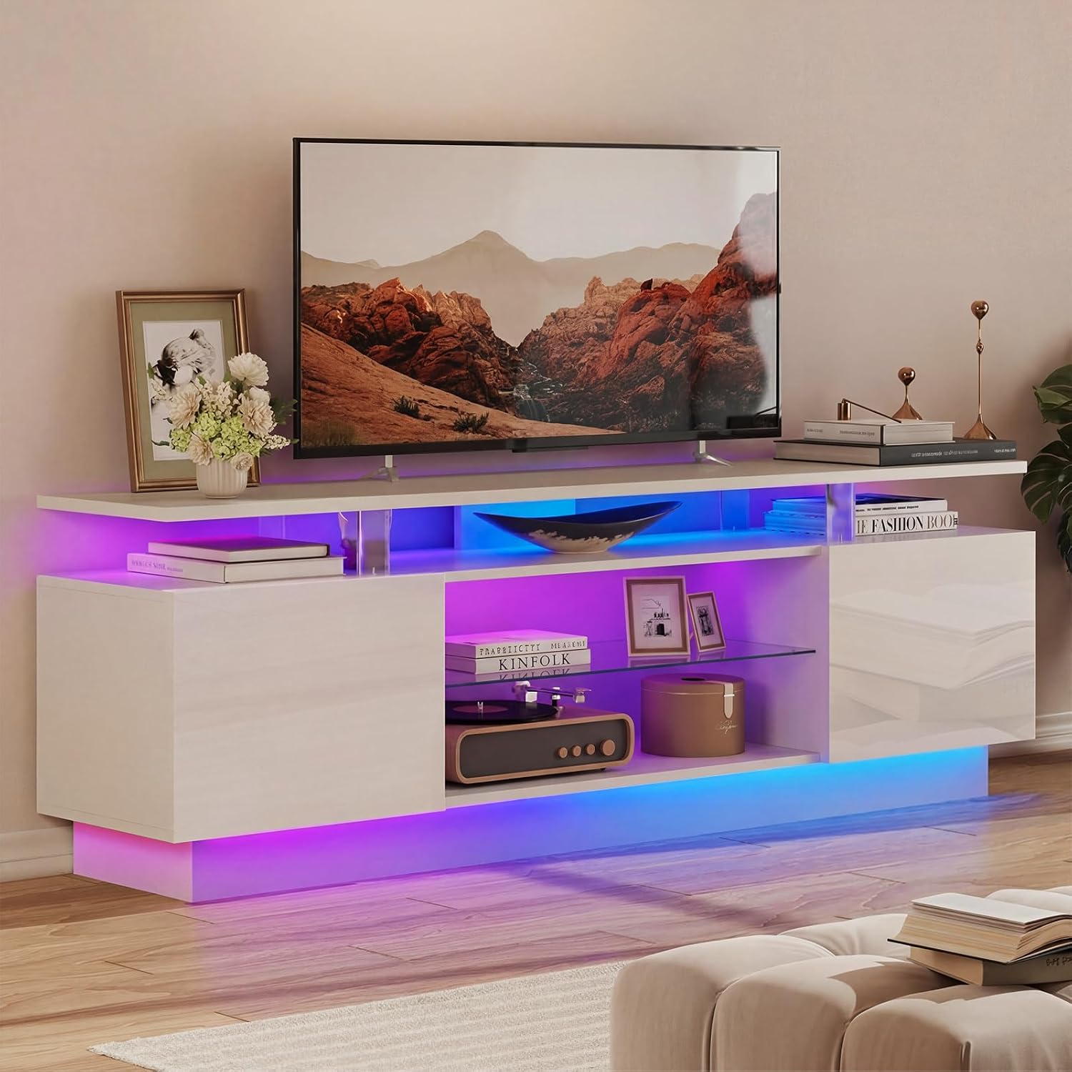 حامل تلفزيون عالي اللمعان مقاس - مراجعة Gaming Console App وسعره