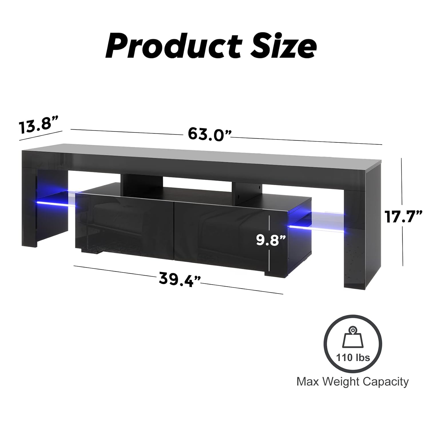 حامل تلفزيون LED لشاشة بحجم 70 - مراجعة Gaming Console Tv Stand وسعره
