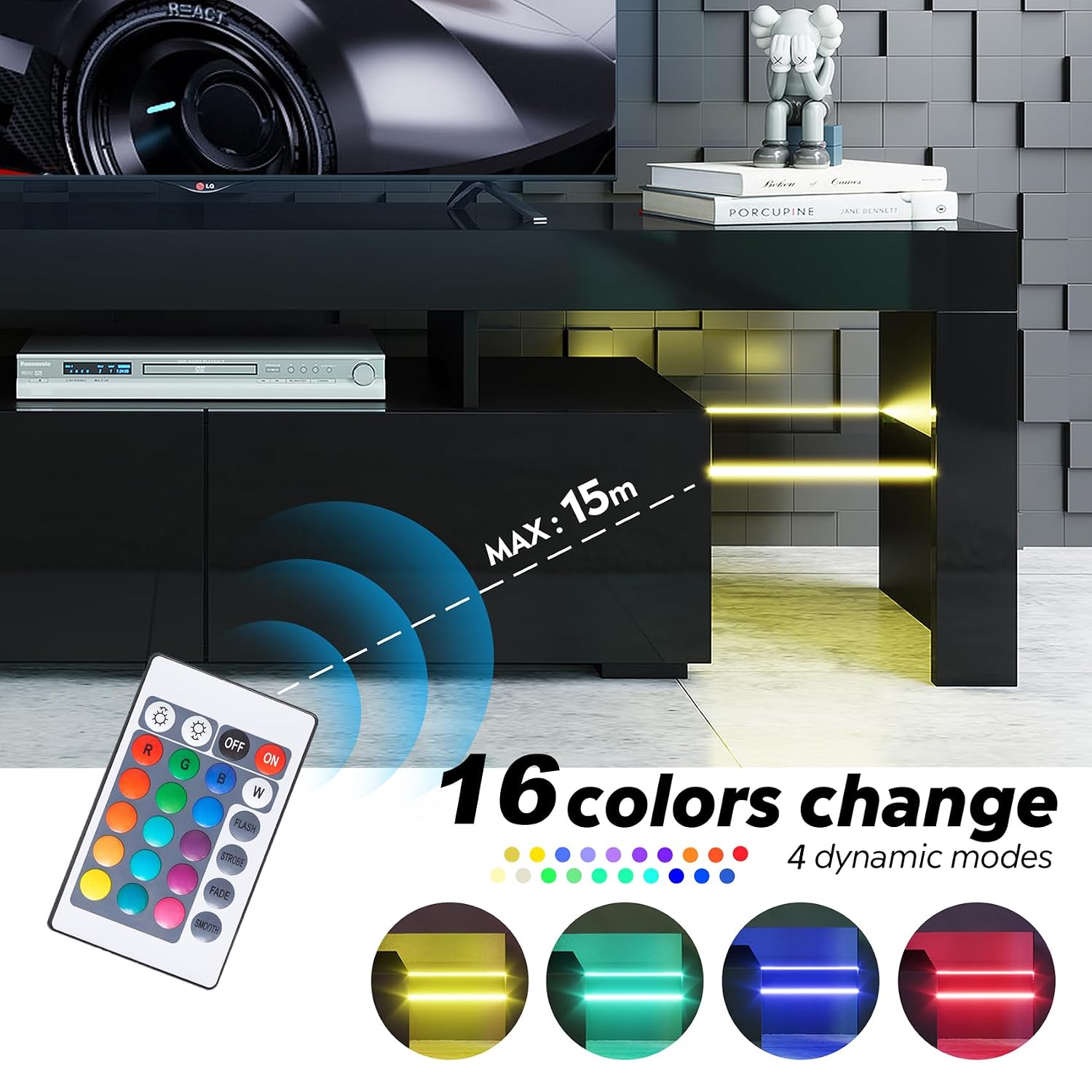 حامل تلفزيون LED لشاشة بحجم 70 - مراجعة Gaming Console Tv Stand وسعره