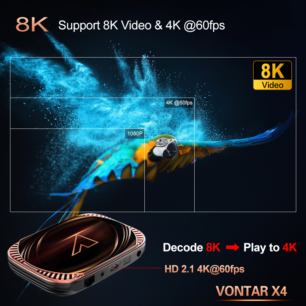 جهاز تلفزيون ذكي VONTAR X4 بنظ - مراجعة Gaming Console Tv Stand وسعره