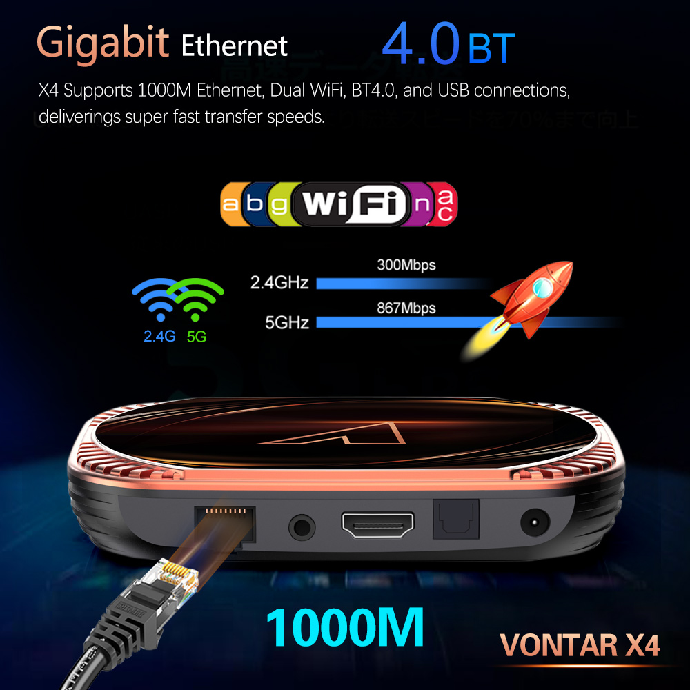 جهاز تلفزيون ذكي VONTAR X4 بنظ - مراجعة Gaming Console Tv Stand وسعره