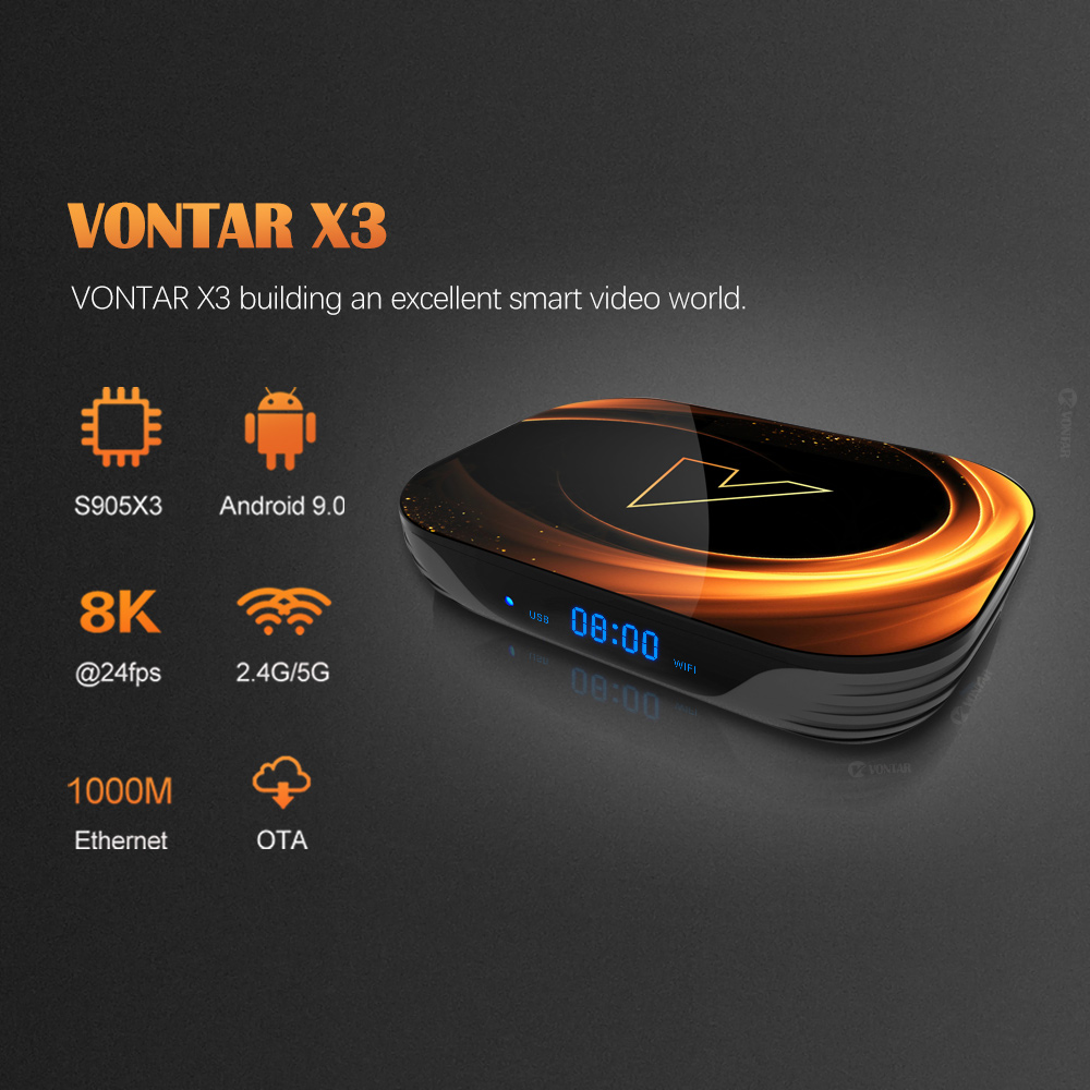 VONTAR X3 4GB 32GB 8K TV BOX أ - مراجعة Gaming Console Tv Stand وسعره