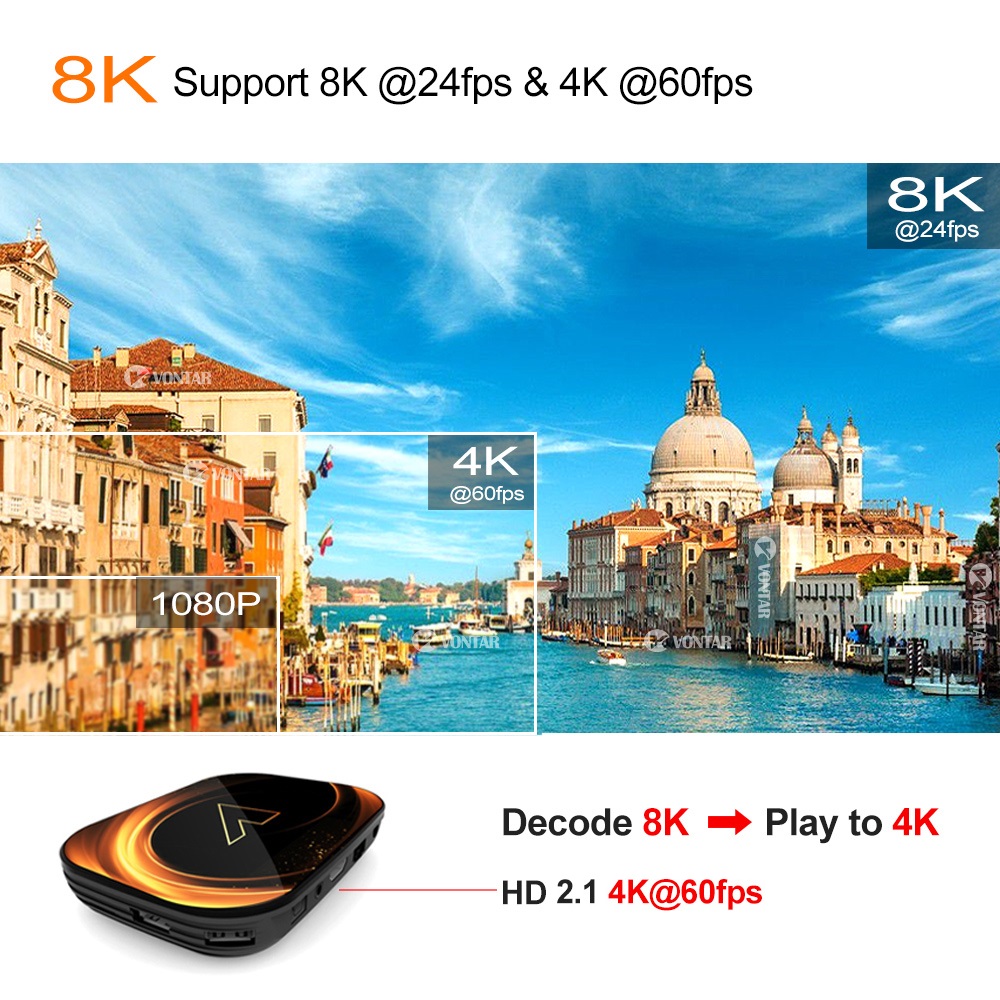 VONTAR X3 4GB 32GB 8K TV BOX أ - مراجعة Gaming Console Tv Stand وسعره