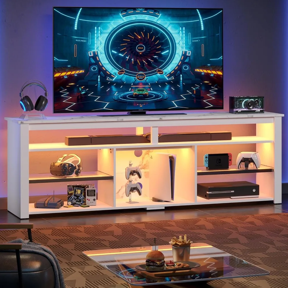 حامل تلفزيون لتلفزيون 75 بوصة، - مراجعة Gaming Console Tv Stand وسعره