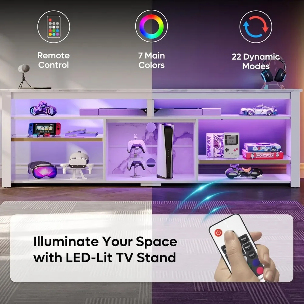 حامل تلفزيون لتلفزيون 75 بوصة، - مراجعة Gaming Console Tv Stand وسعره