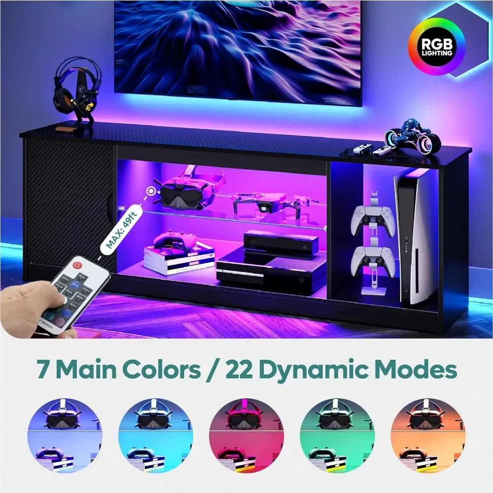 مركز ترفيه Bestier Led لـ PS5، - مراجعة Gaming Console Tv Stand وسعره