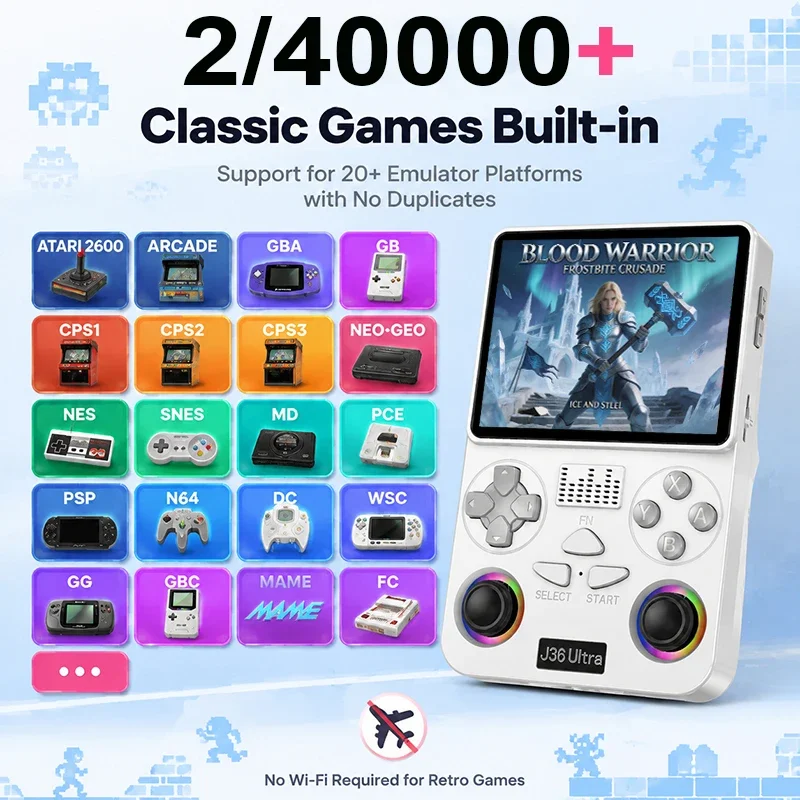 جهاز ألعاب محمول جديد J36 Ultr - مراجعة Gaming Console Youtube وسعره