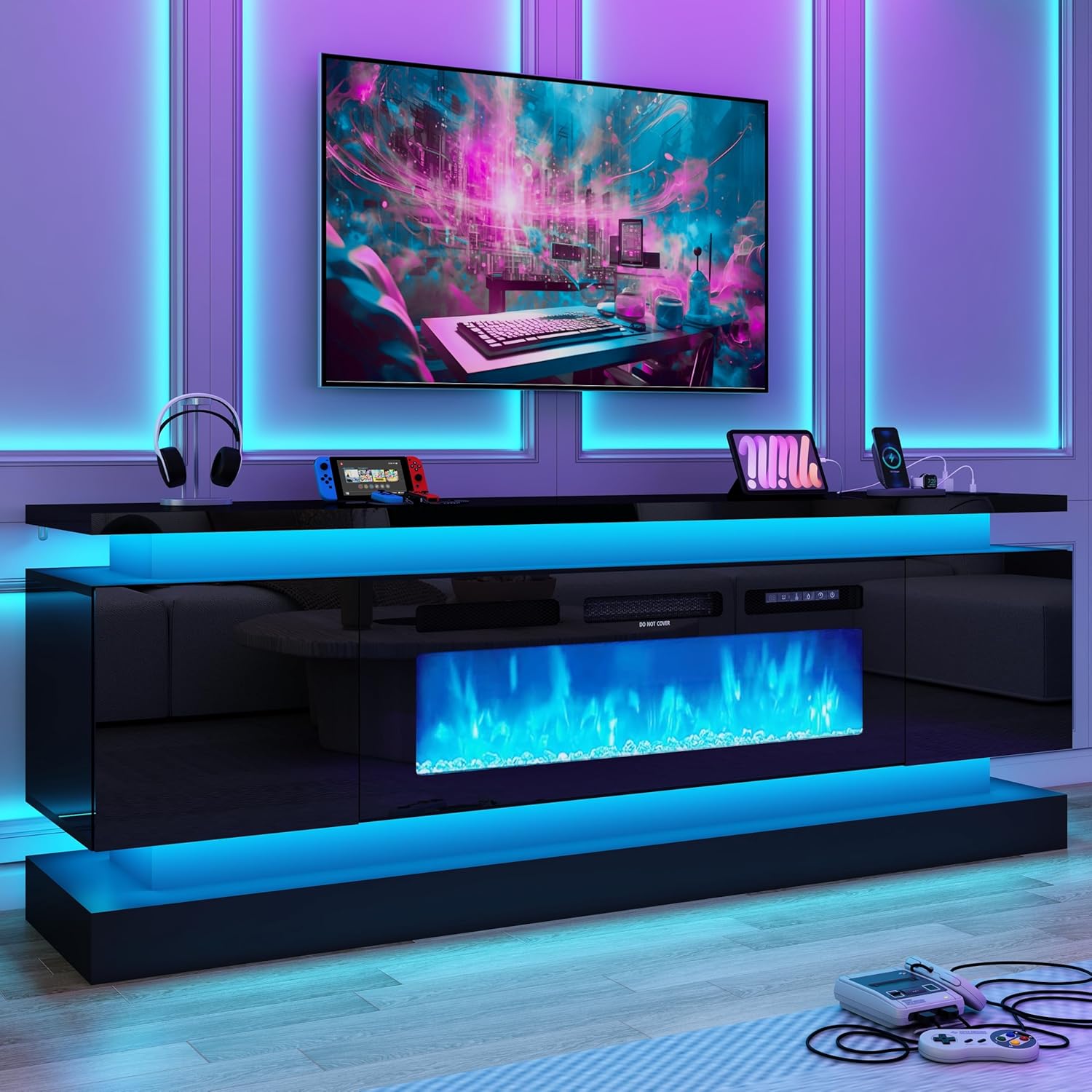 حوامل تلفزيون LED مقاس 71 بوصة - مراجعة Gaming Console Tv Stand وسعره