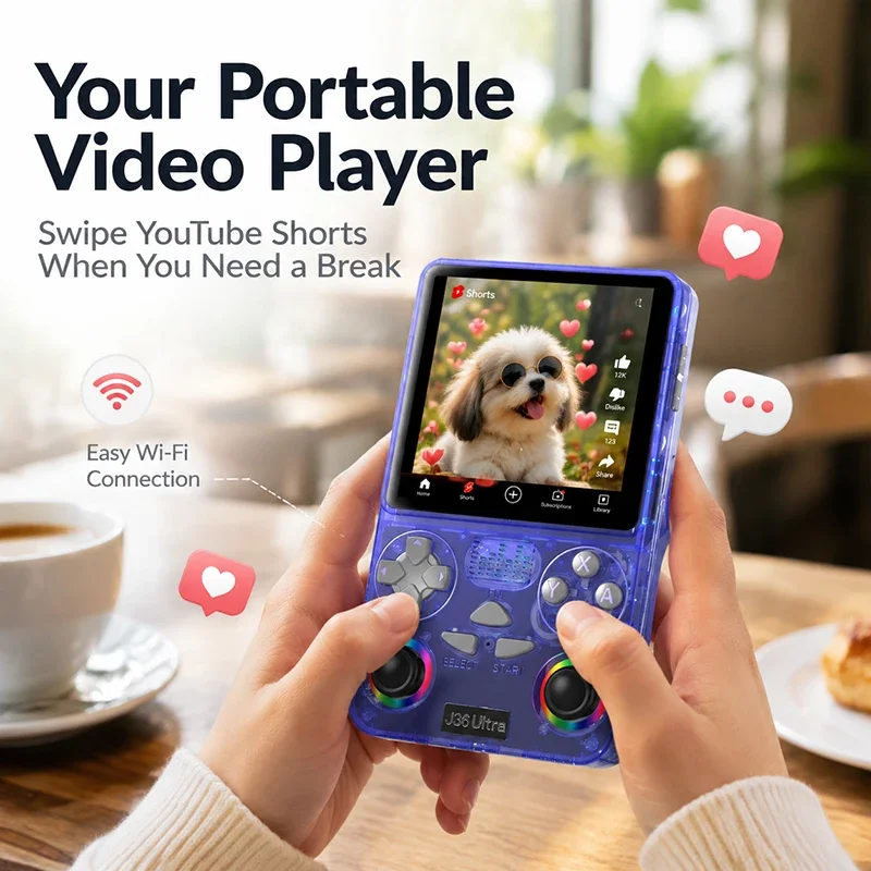 جهاز ألعاب محمول J36 Ultra مدم - مراجعة Gaming Console Youtube وسعره