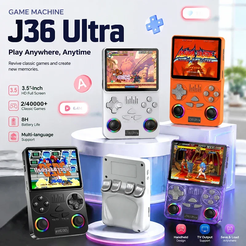 جهاز ألعاب محمول J36 Ultra مدم - مراجعة Gaming Console Youtube وسعره