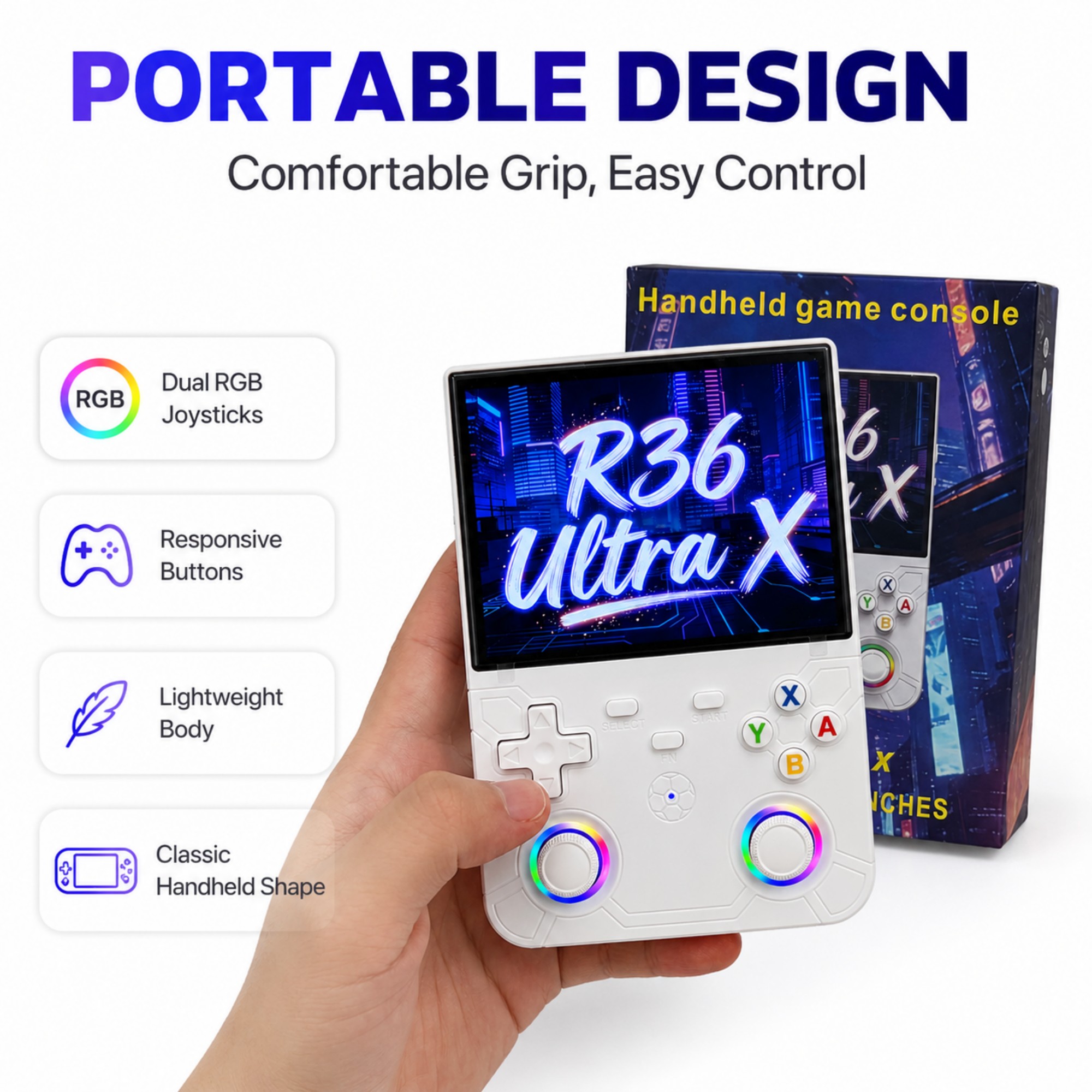 جهاز ألعاب محمول ريترو R36 Ult - مراجعة Gaming Console R36 Ultra وسعره
