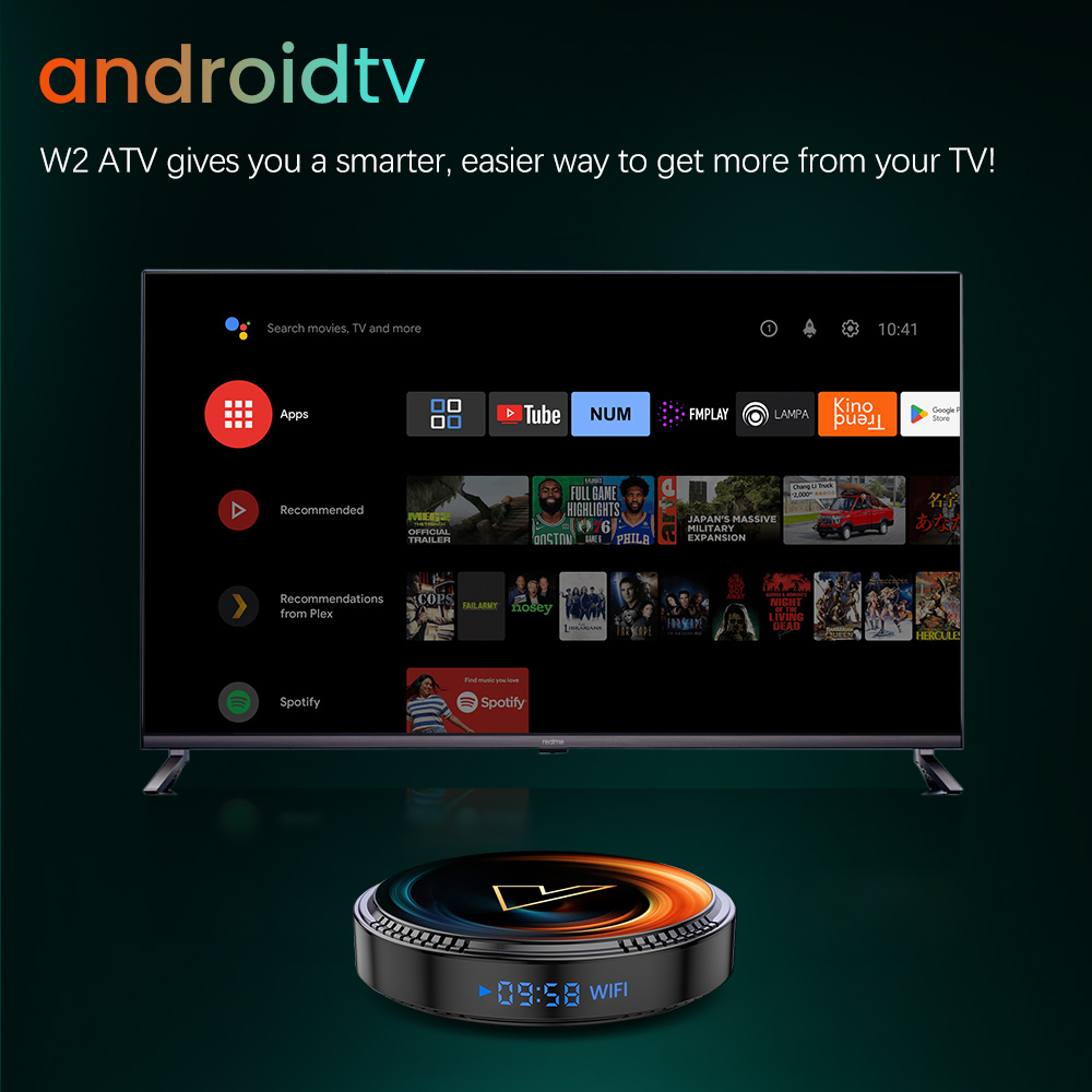 جهاز تلفزيون ذكي VONTAR W2 ATV - مراجعة Gaming Console Tv Stand وسعره