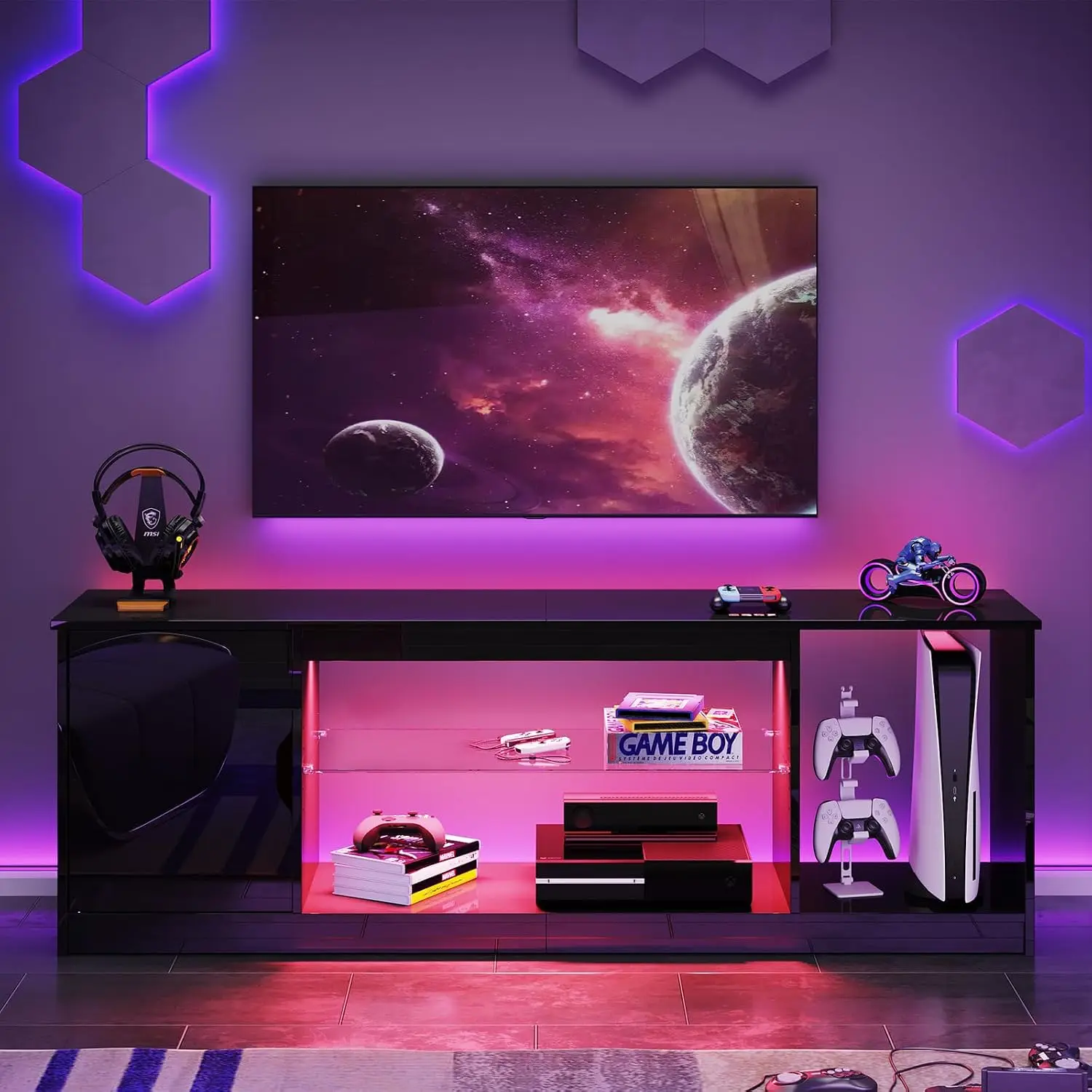 وحدة تلفاز للألعاب بطول 57 بوص - مراجعة Gaming Console Tv Stand وسعره